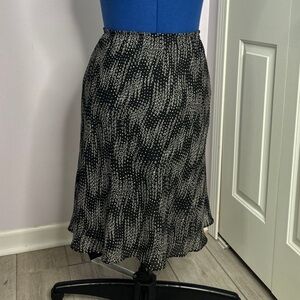 Retro Patterned Midi Skirt